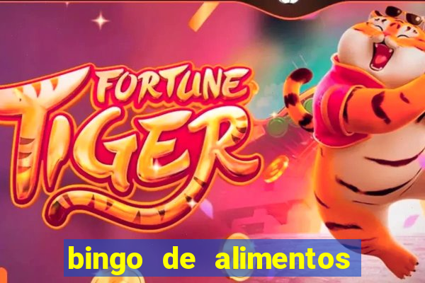 bingo de alimentos saludables para imprimir